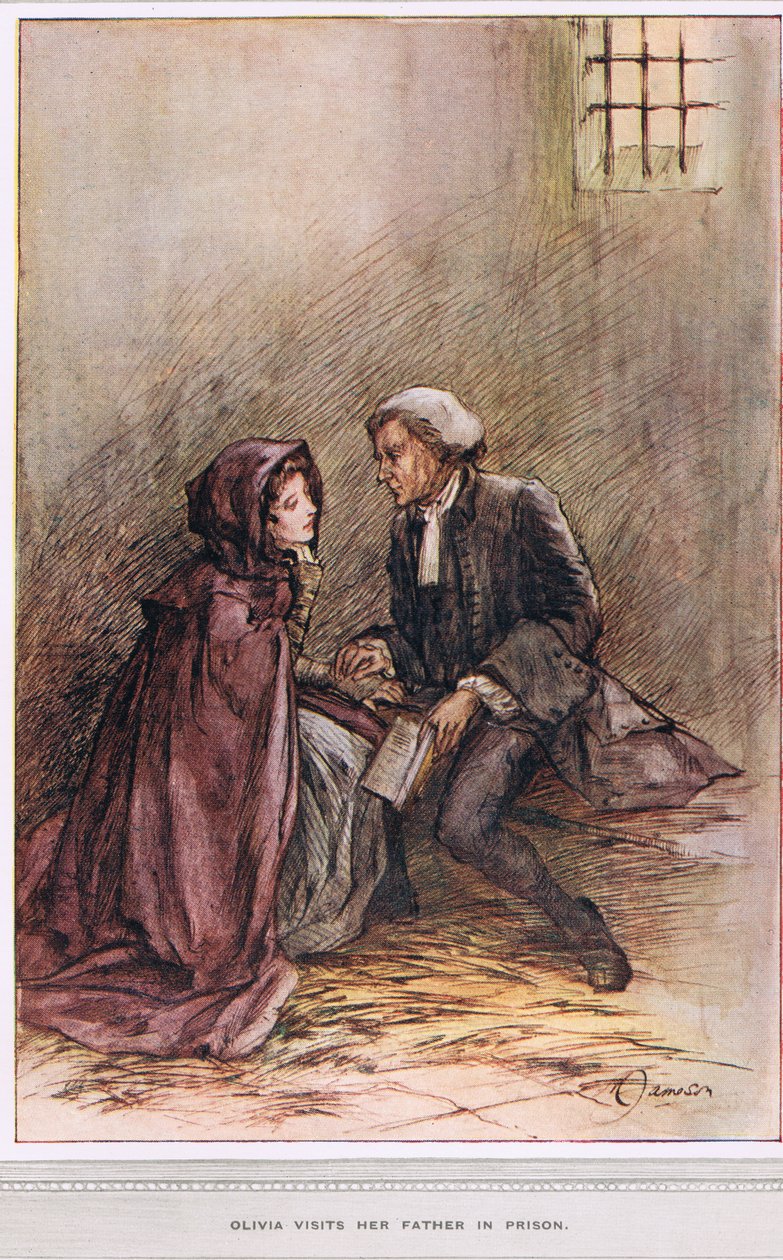 Olivia besucht ihren Vater im Gefängnis, Illustration aus 
