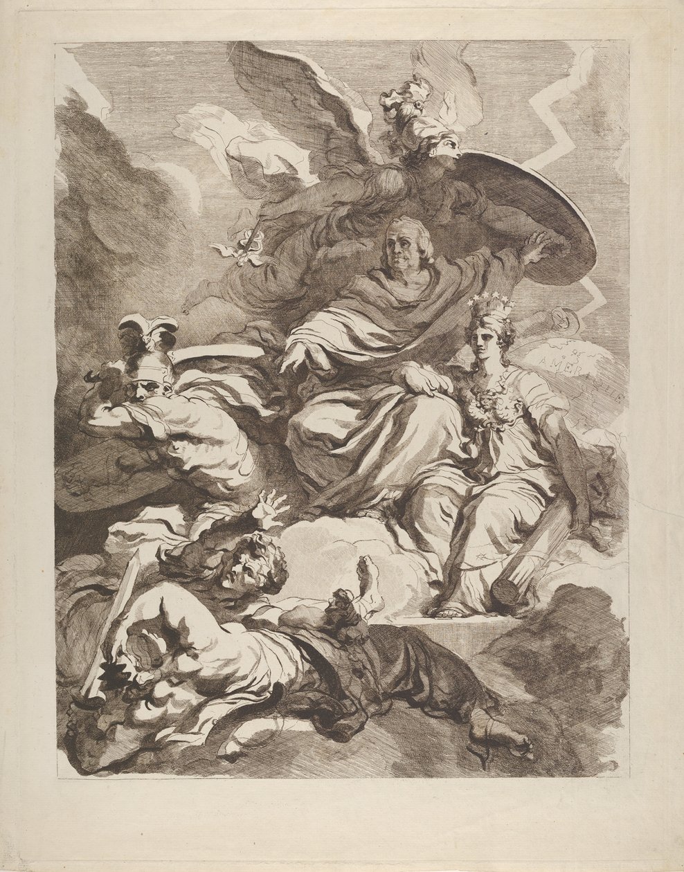 Der Genius von Franklin, 1778 von Marguerite Gerard