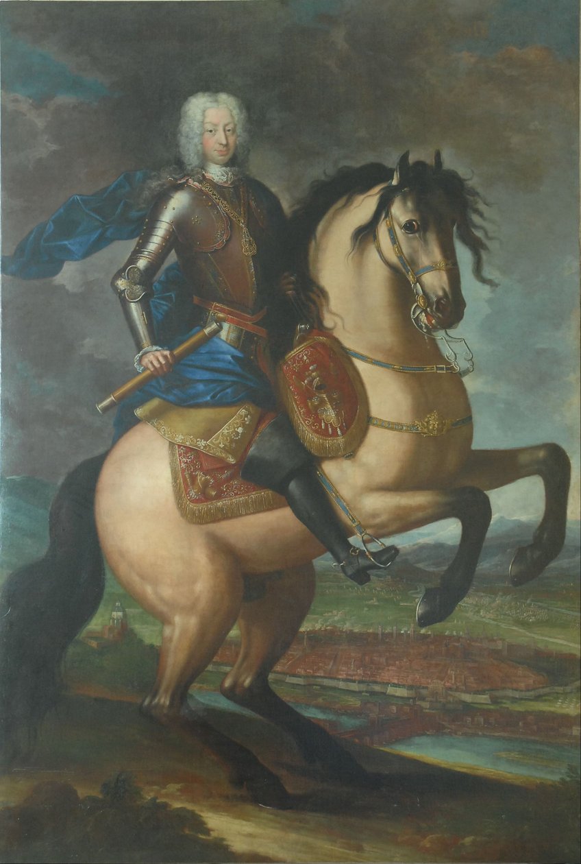 Reiterporträt von Carlo Emanuele III von Maria Giovanna Clementi
