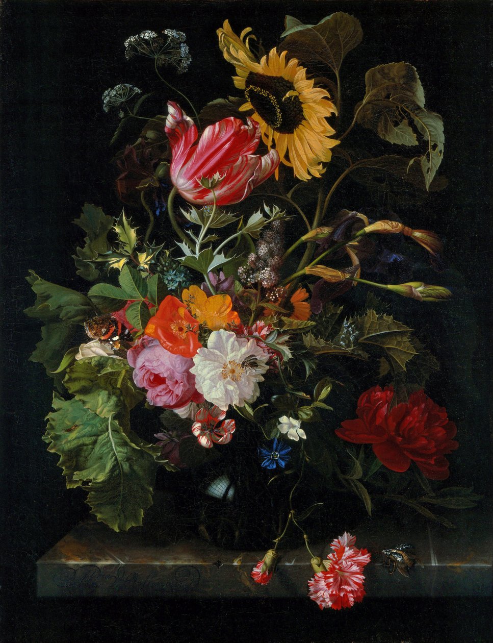 Blumenstrauß in einer Vase von Maria van Oosterwijck