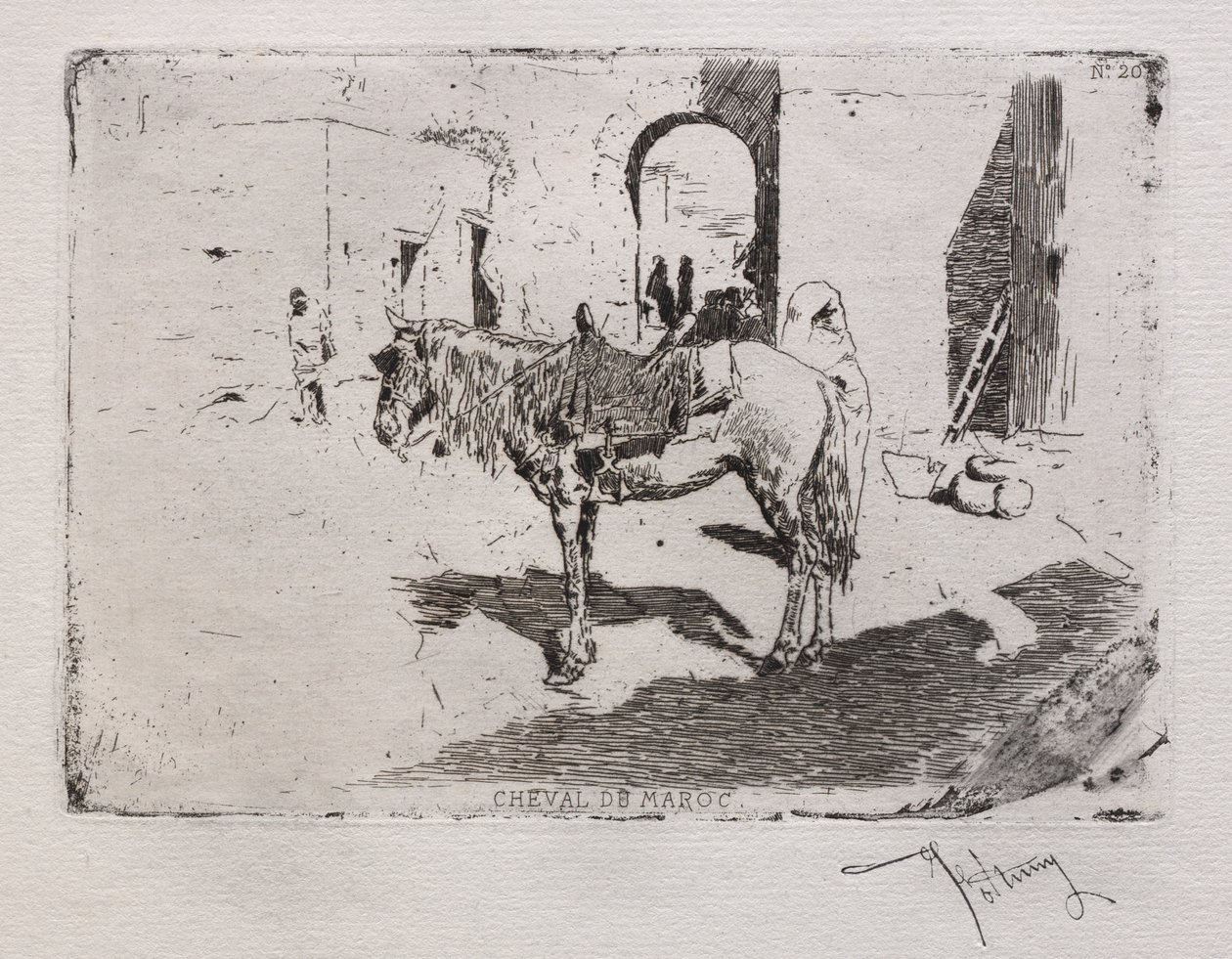 Marokkanisches Pferd von Mariano Fortuny y Marsal