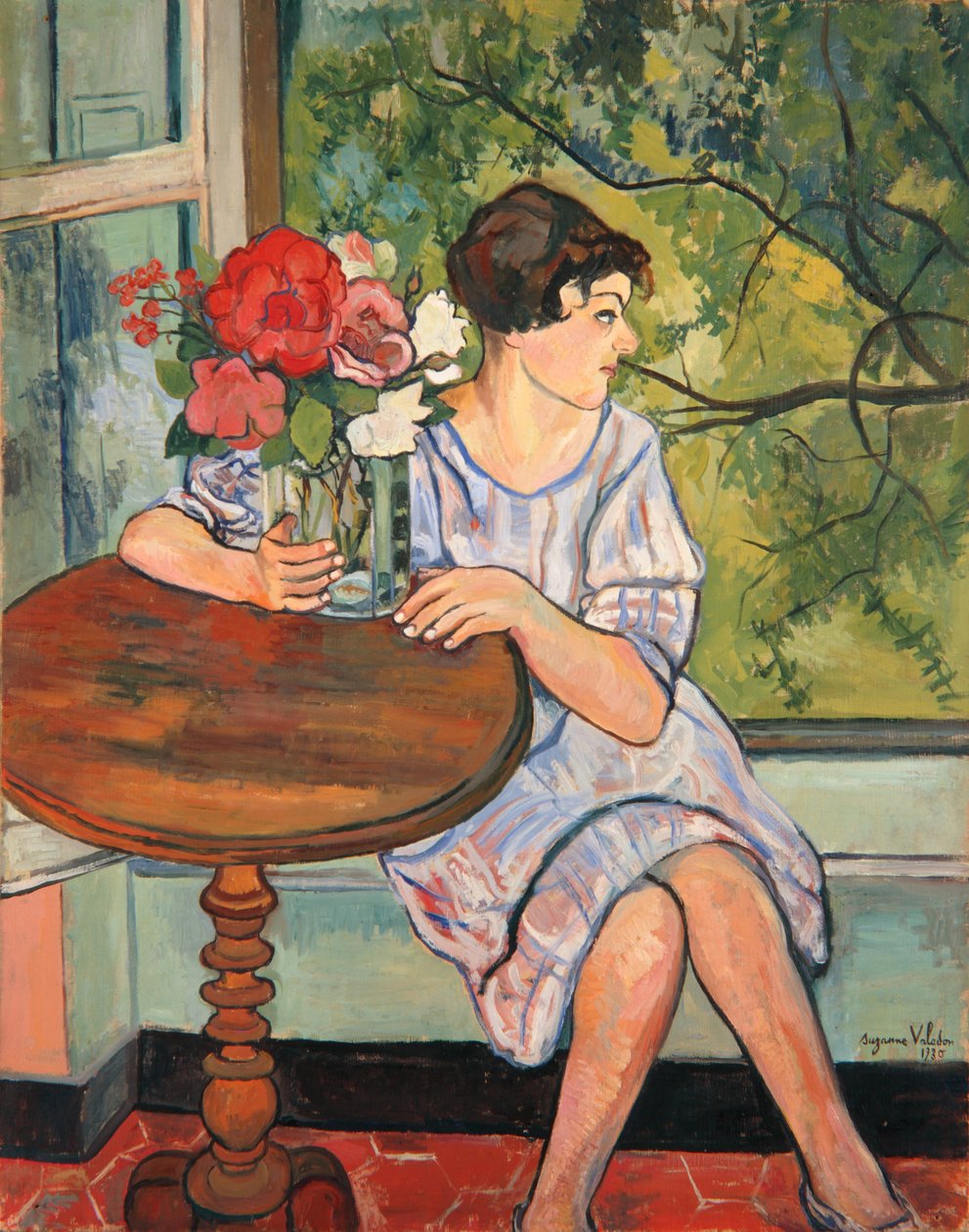 Junges Mädchen vor einem Fenster, 1930 von Marie Clementine (Suzanne) Valadon