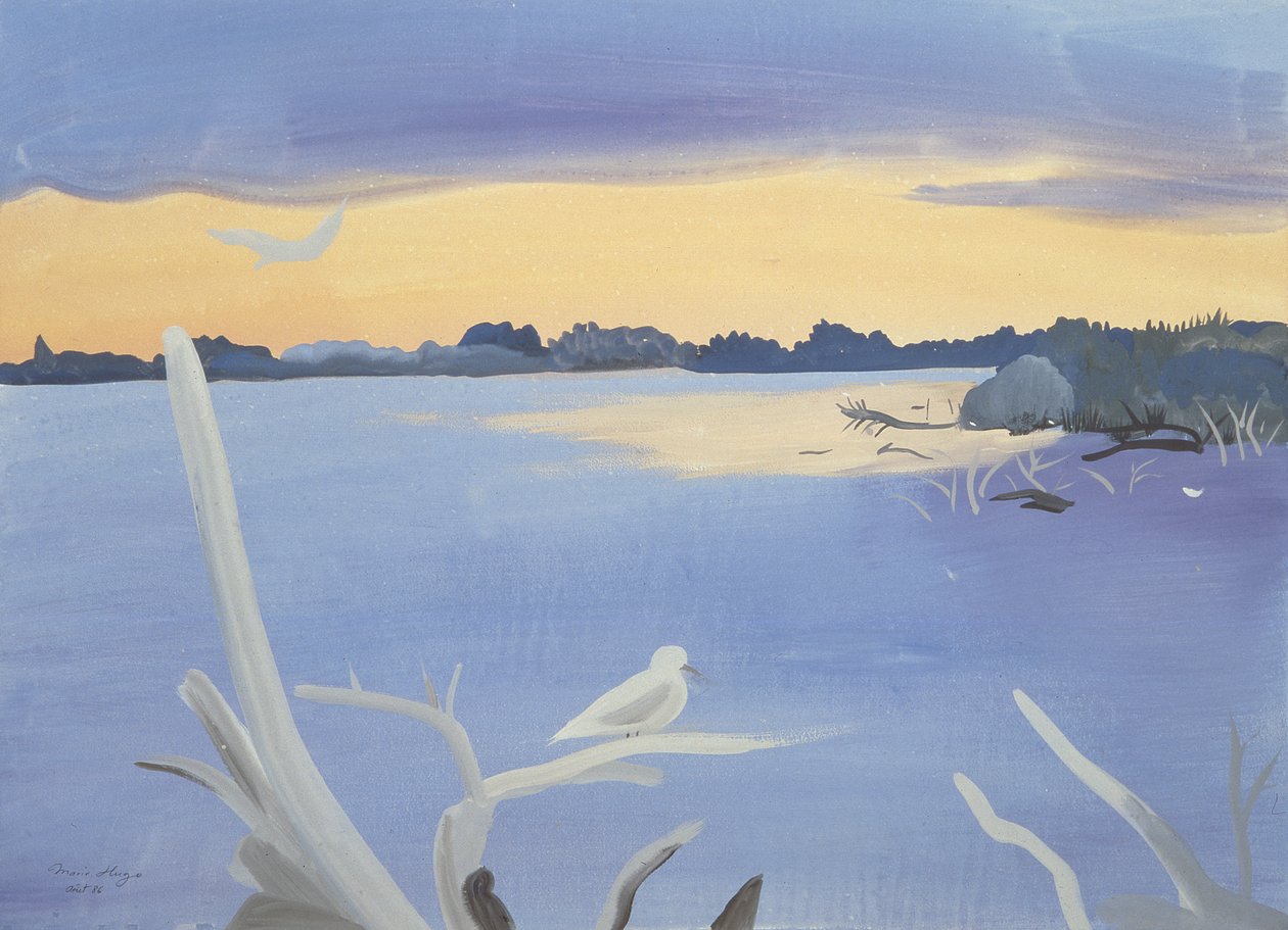 Der Rhone bei Gabian, 1987 von Marie Hugo