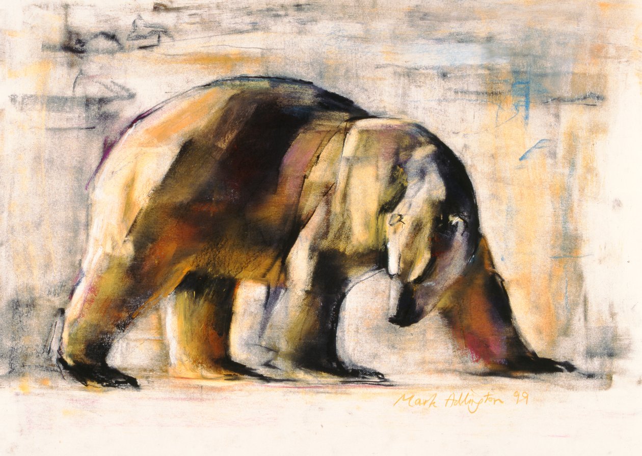Arktis, 1999 (Kohle und Conte auf Papier) von Mark Adlington