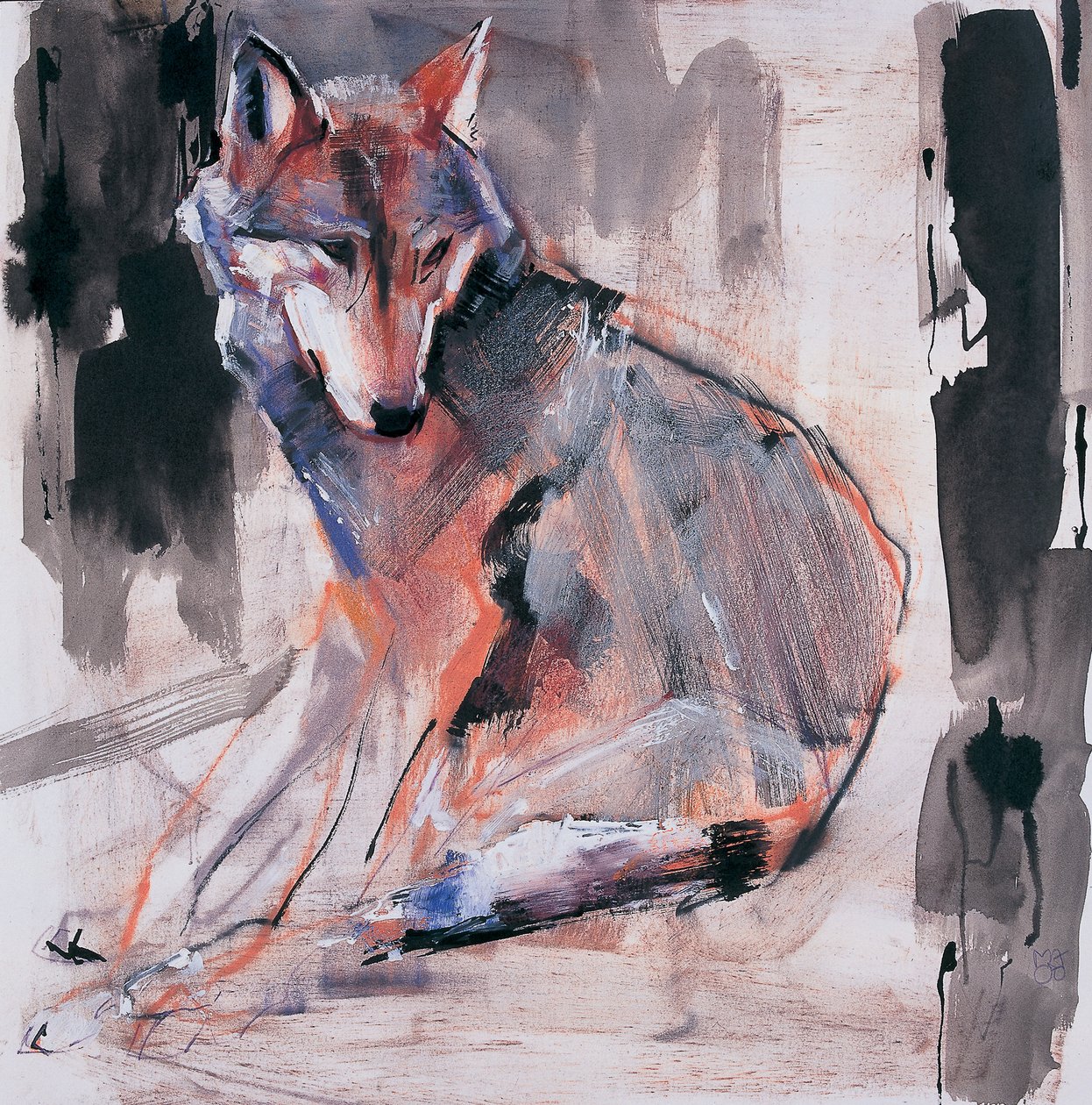 Sitzender Wolf, 2000 von Mark Adlington