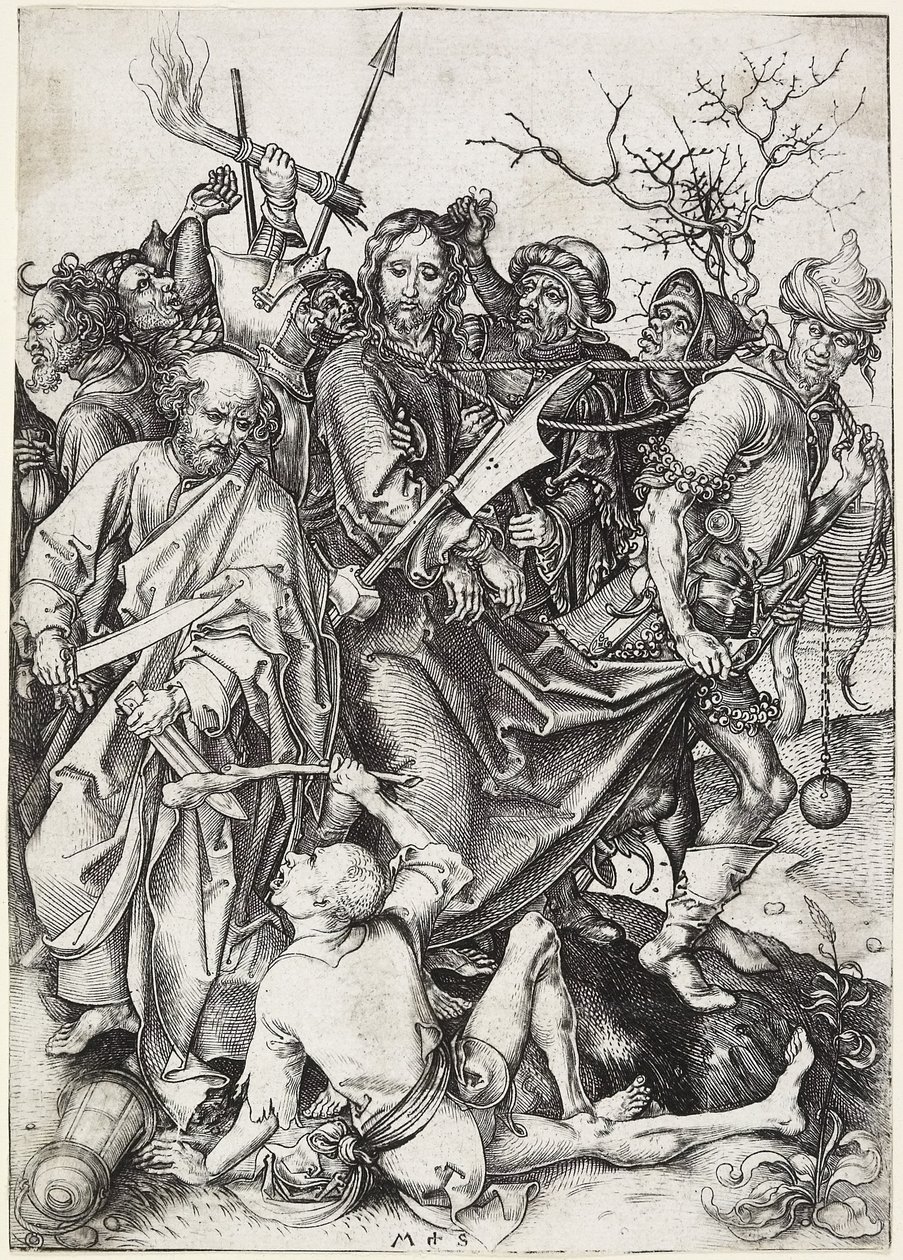 Die Gefangennahme Christi, um 1480 von Martin Schongauer