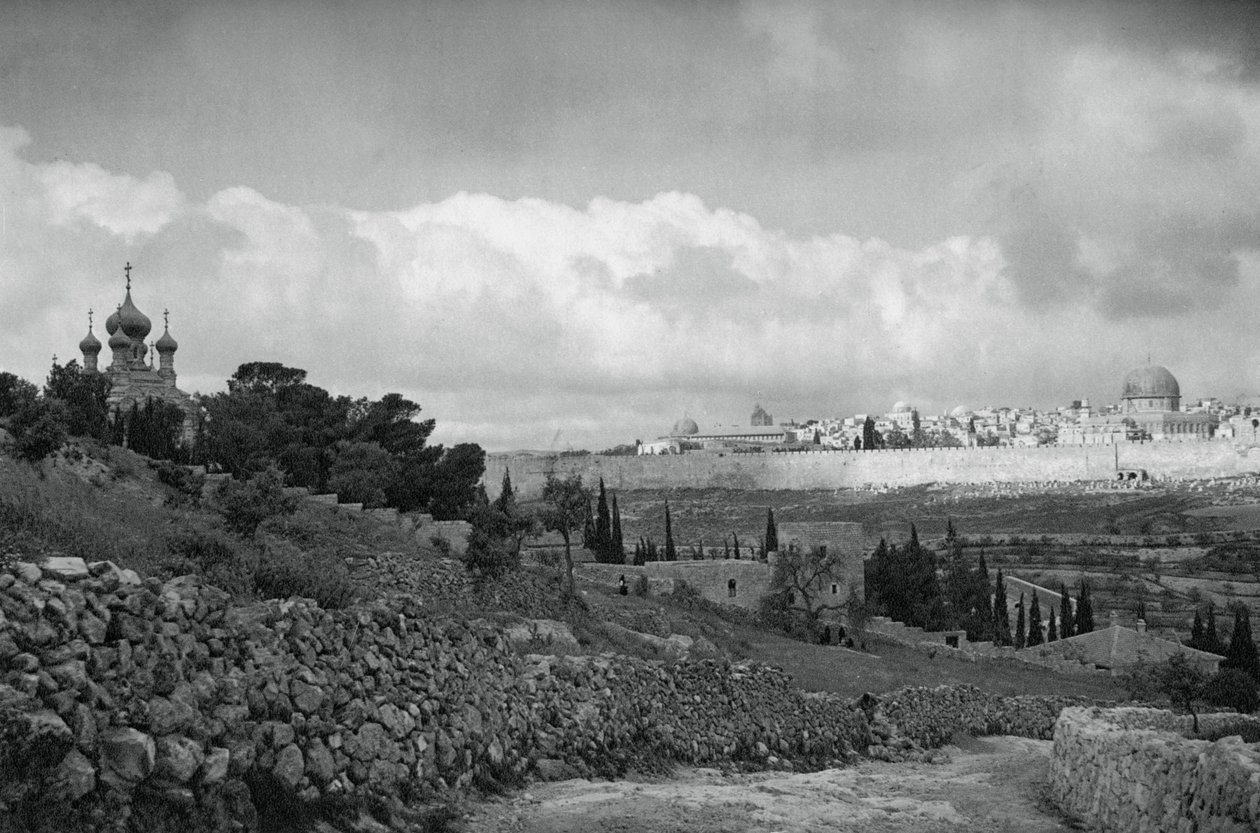 Jerusalem und der Garten Gethsemane, 1937 von Martin Hurlimann