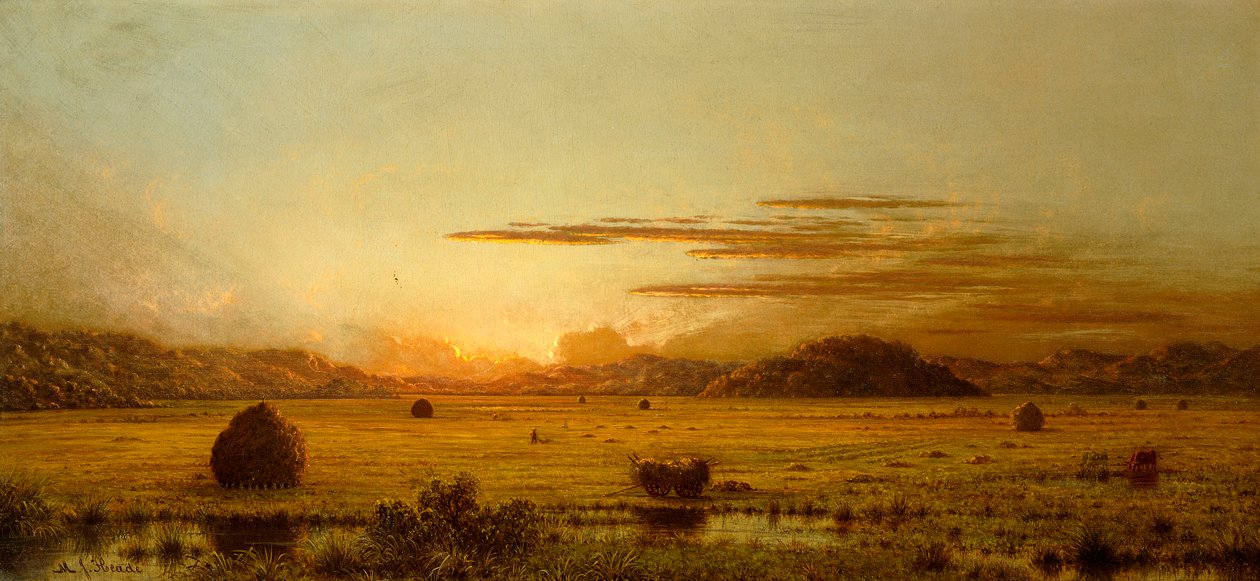 Sonnenaufgang, Hoboken Meadows, ca. 1875-1885 von Martin Johnson Heade