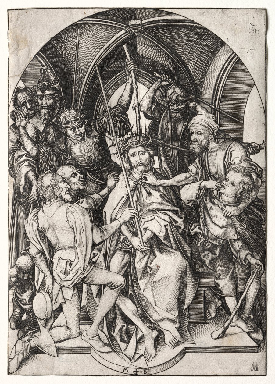 Christus mit Dornenkrone von Martin Schongauer