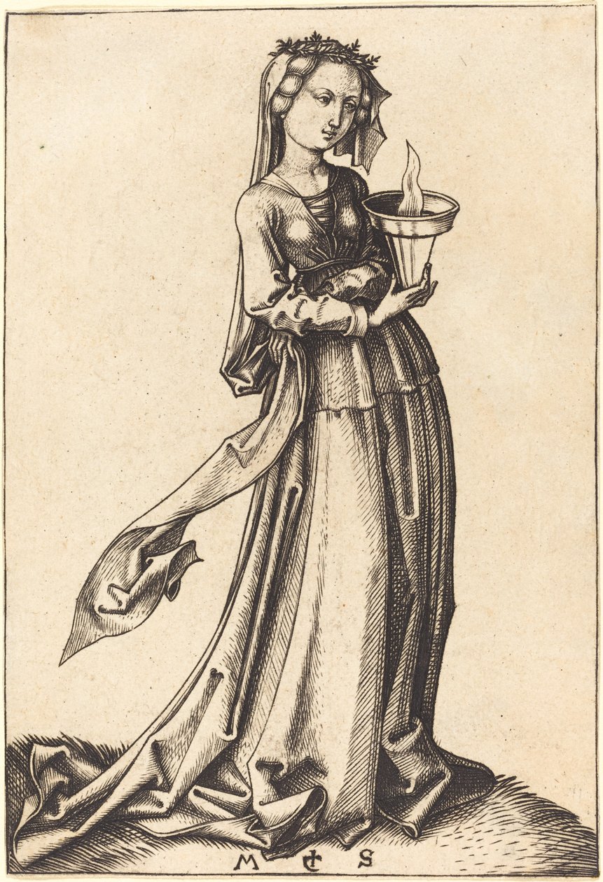 Vierte kluge Jungfrau von Martin Schongauer