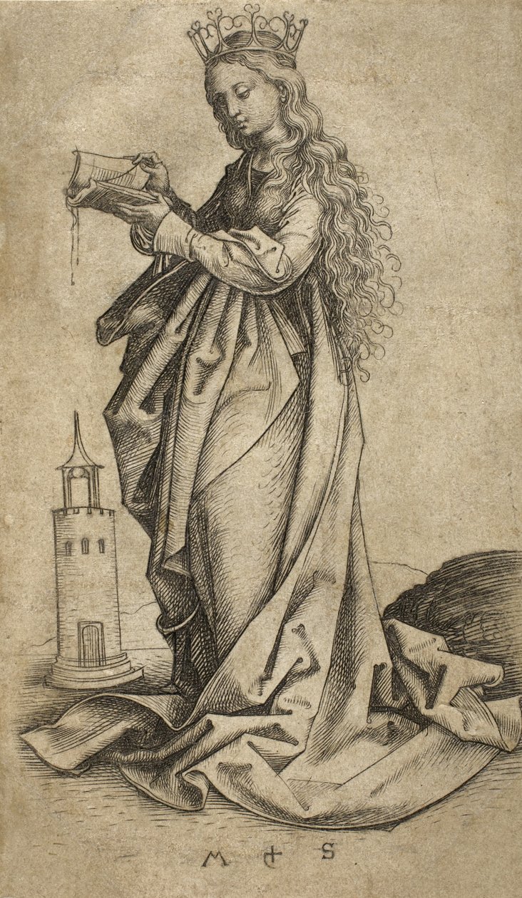 St. Barbara von Martin Schongauer