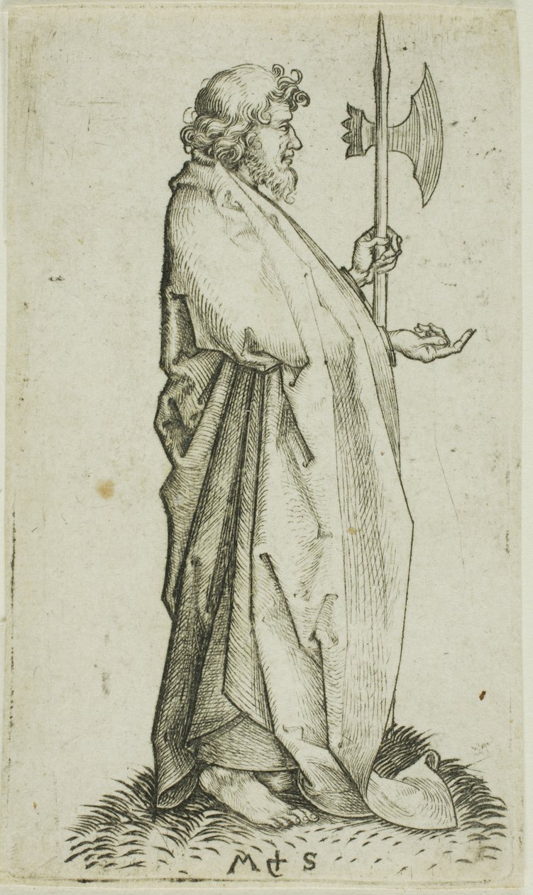 Der heilige Matthias, aus Apostel von Martin Schongauer