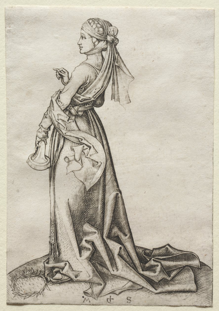 Die Erste der törichten Jungfrauen von Martin Schongauer