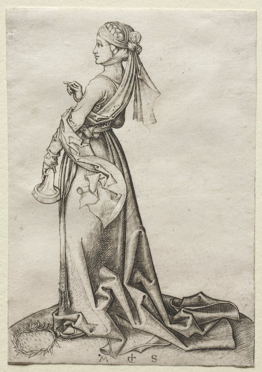 Die erste der törichten Jungfrauen von Martin Schongauer