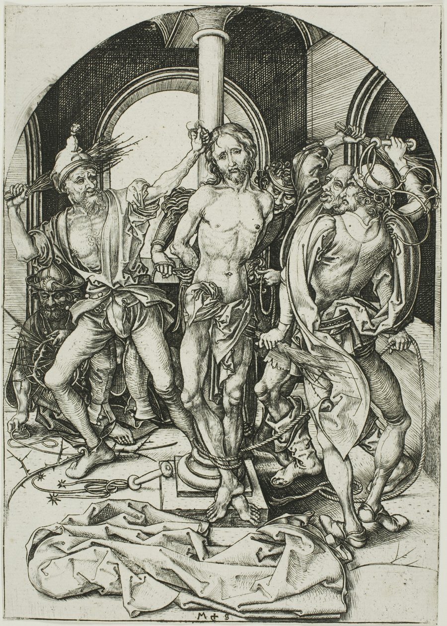 Die Geißelung, aus Die Passion von Martin Schongauer
