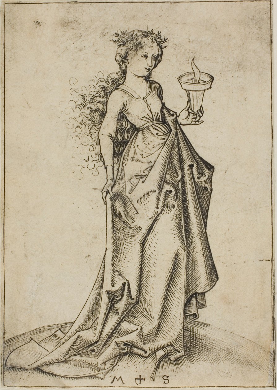 Die zweite kluge Jungfrau von Martin Schongauer