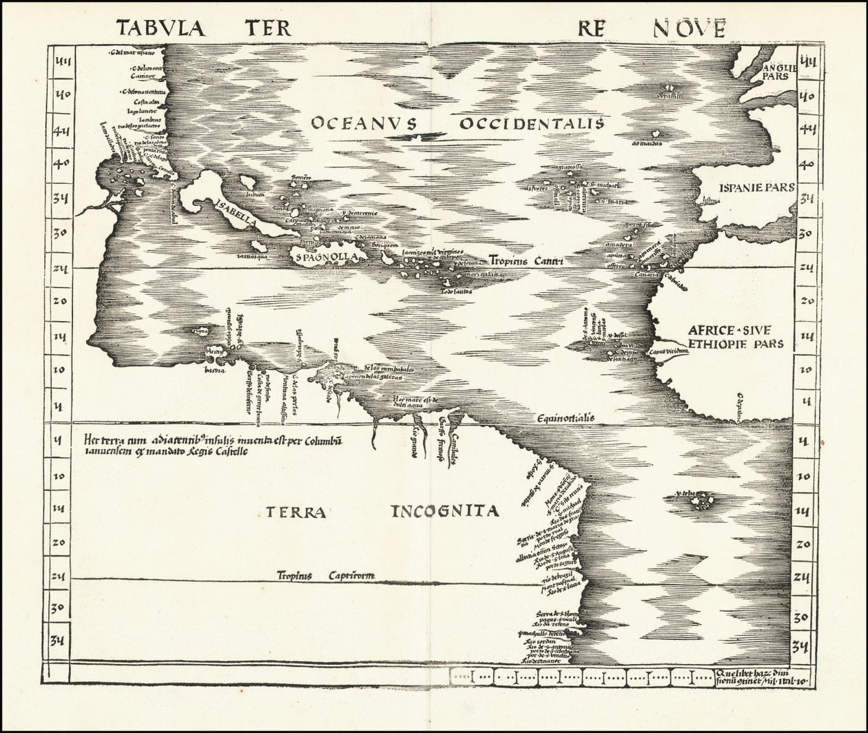 1513 Tabula Terre Nove von Martin Waldseemuller