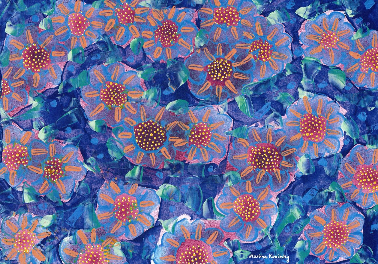 Blumen in Großmutters Garten von Martina Konitzky