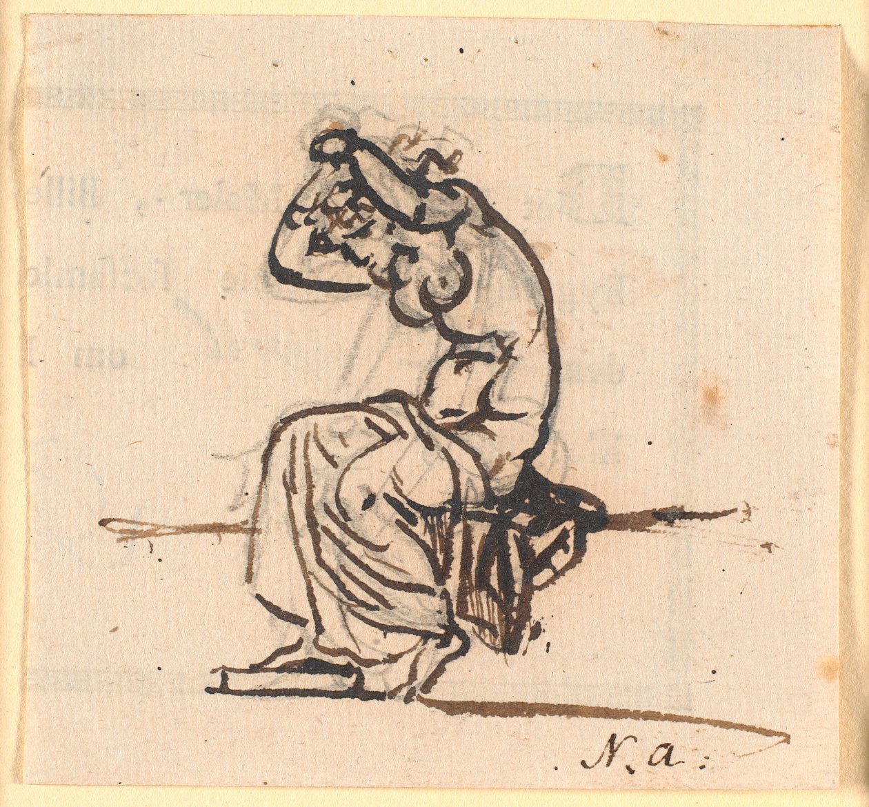 Almanach mit handschriftlichen Notizen 1848 von Martinus Rørbye