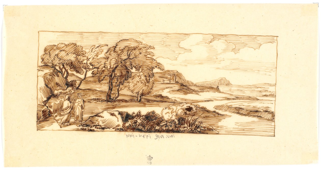 Landschaft mit biblischem Motiv von Martinus Rørbye