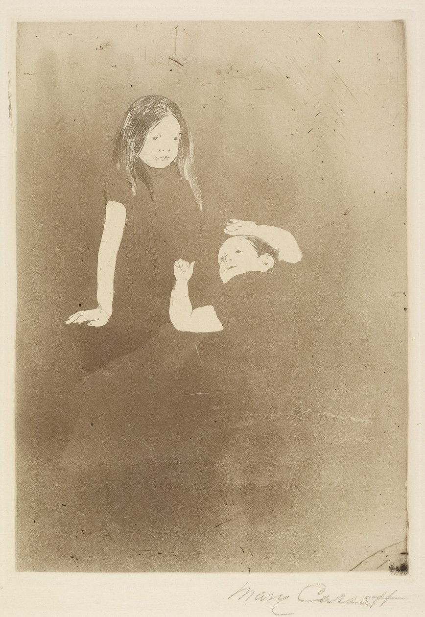 Zwei Kinder auf dem Gras, ca. 1887 von Mary Cassatt