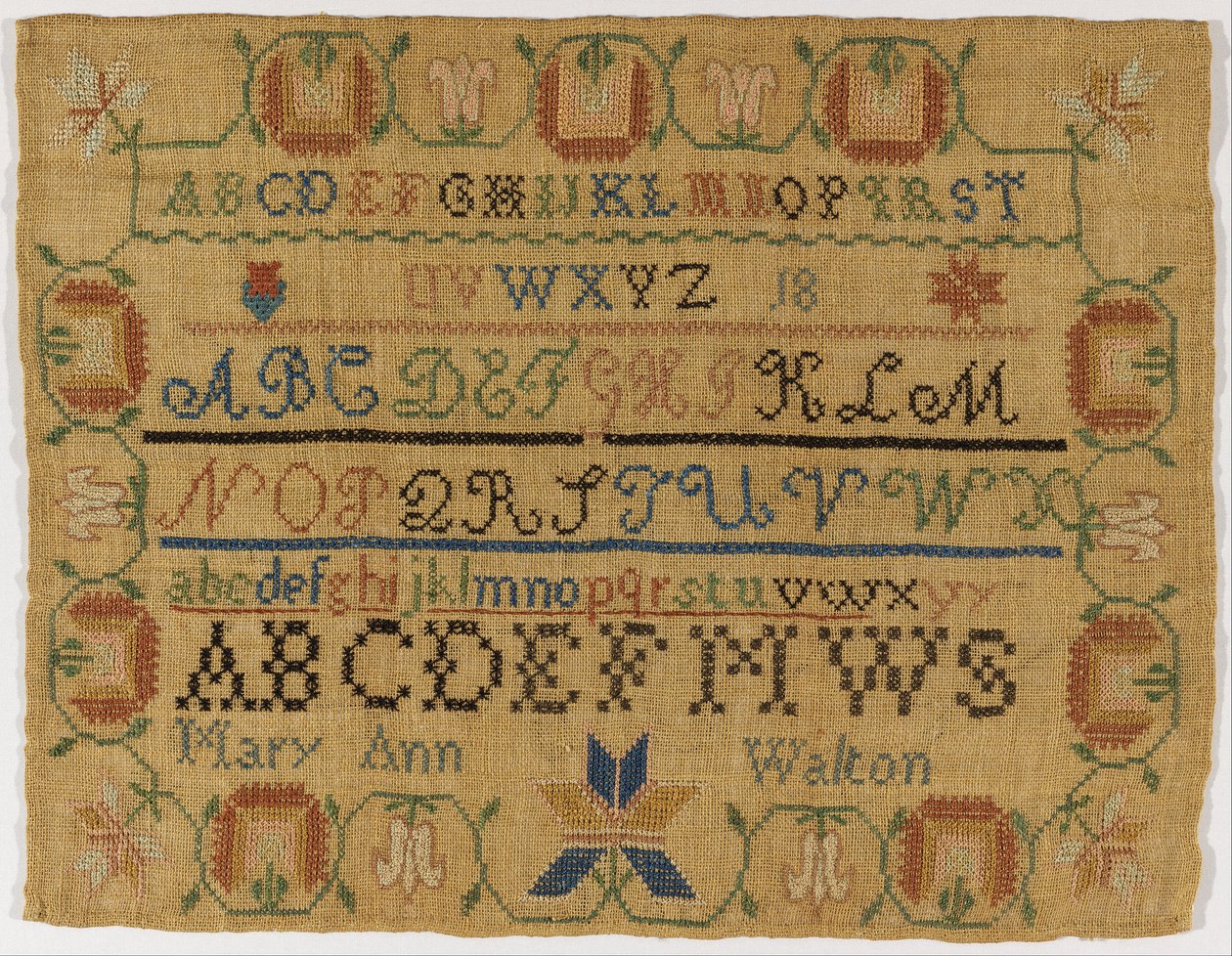 Stickerei von Mary Ann Walton