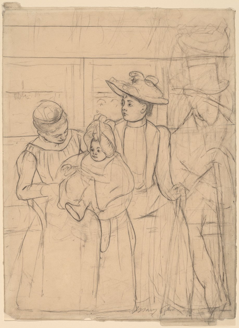 Im Omnibus [recto] von Mary Cassatt