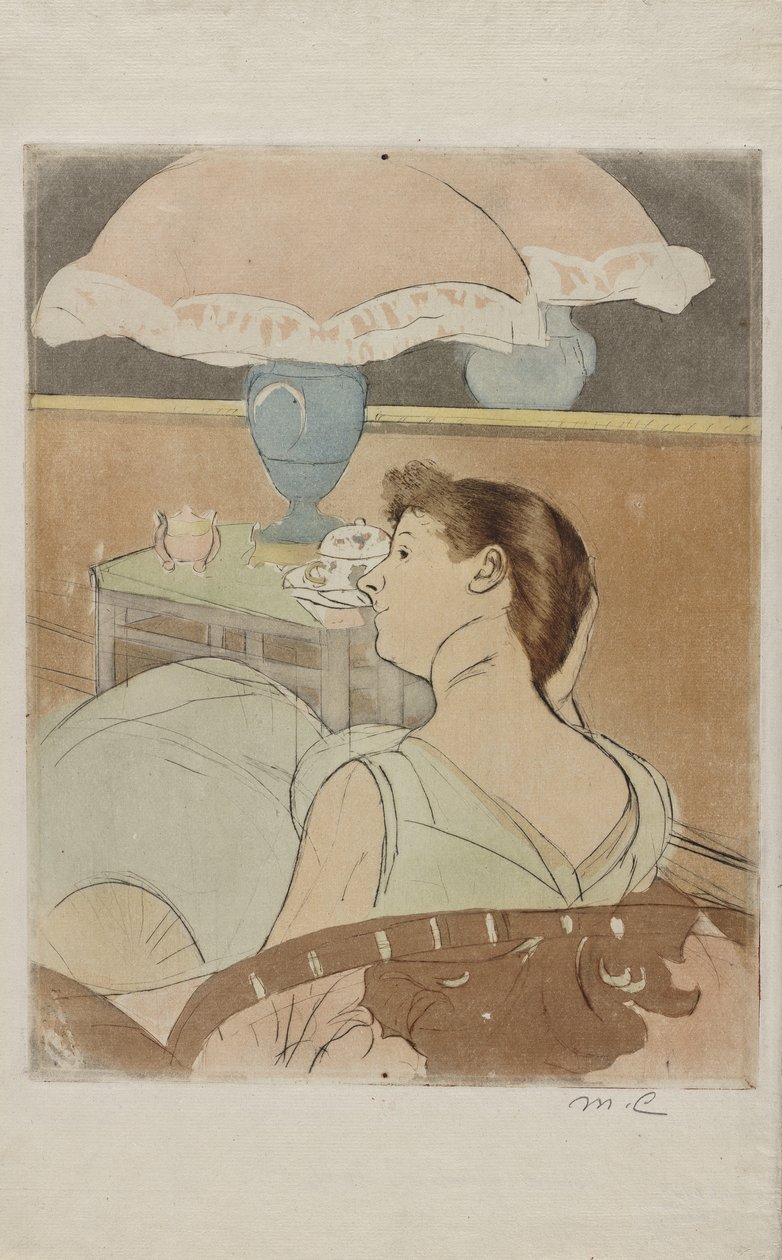 Die Lampe, 1890-91 von Mary Cassatt