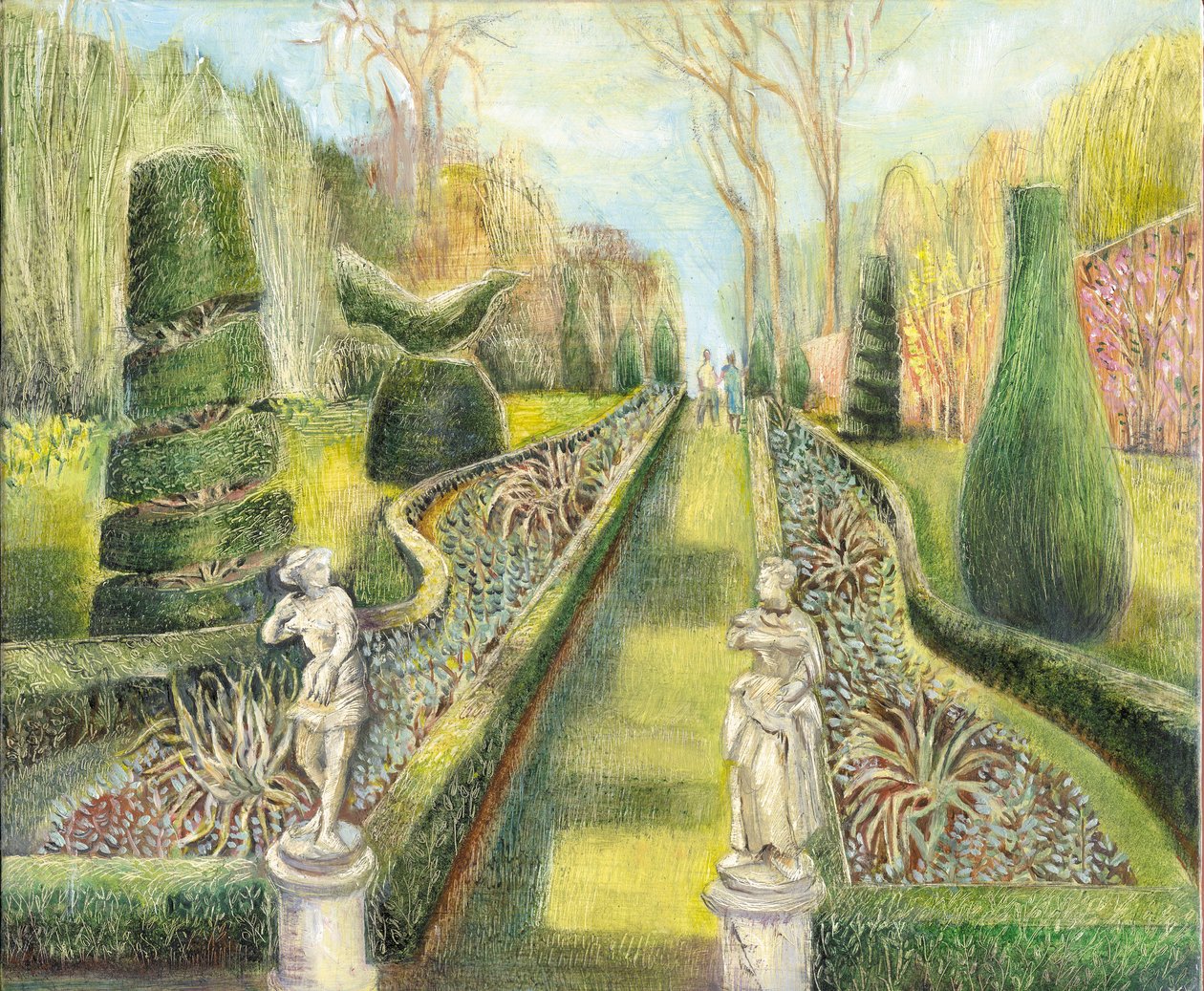 Der Lange Garten, Cliveden, Statuen, 2002 von Mary Kuper