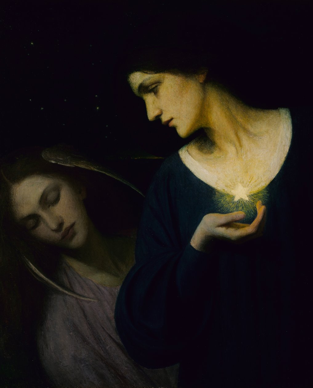 Nacht und ihre Tochter Schlaf, 1902 von Mary L. Macomber