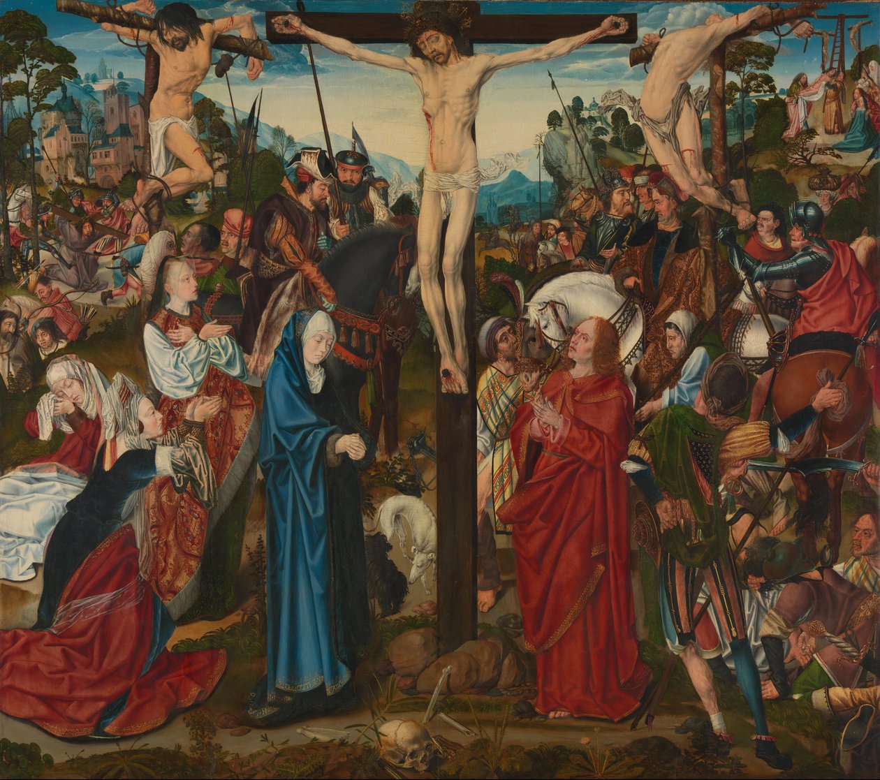 Kreuzigung von Master of the Aachen Altar de l
