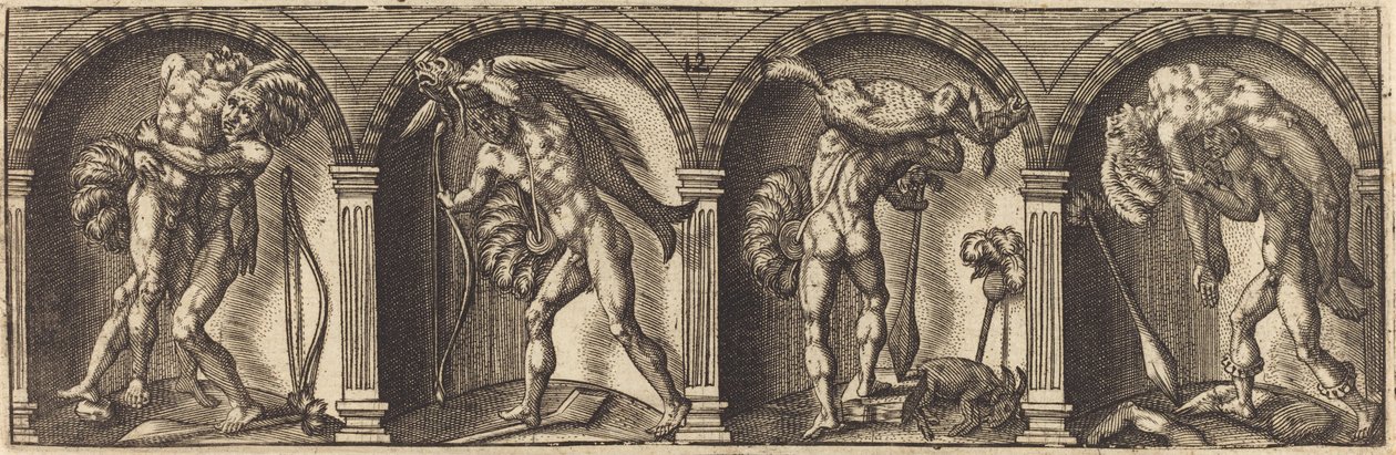 Die verschiedenen Porträts und Figuren XII von Master AD