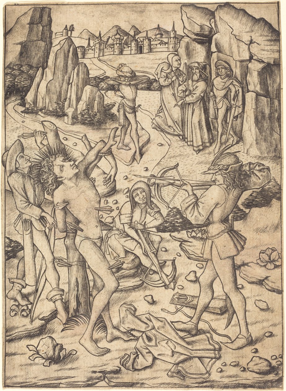 Martyrium des Heiligen Sebastian von Master E.S.