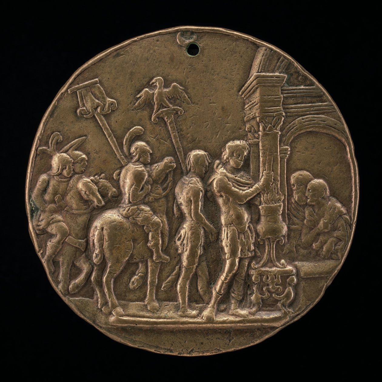 Mucius Scaevola, zweite Hälfte des 15. Jahrhunderts von Master IO.FF.