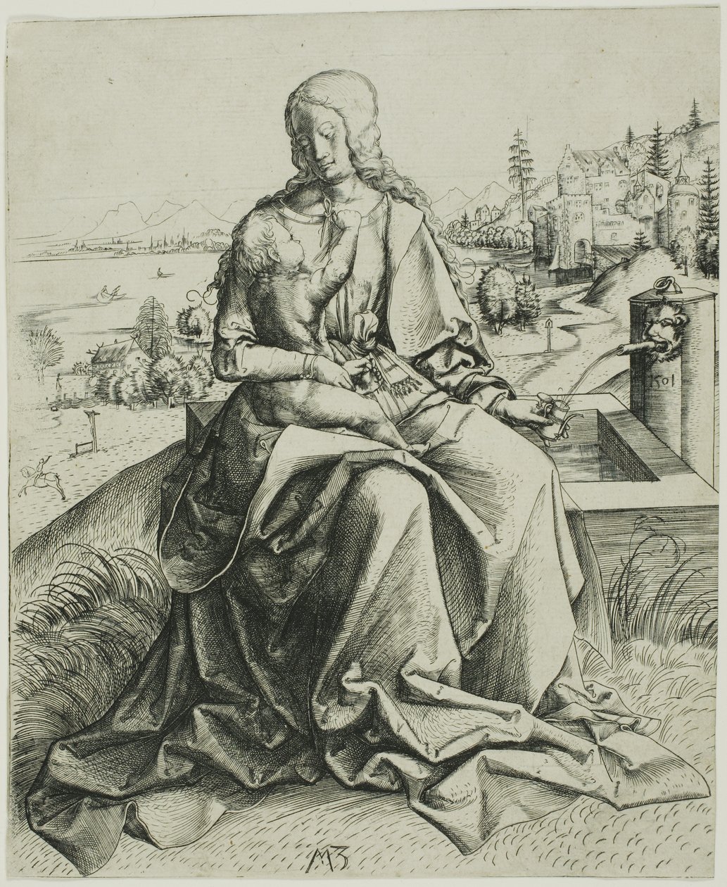 Die Madonna am Brunnen von Master MZ