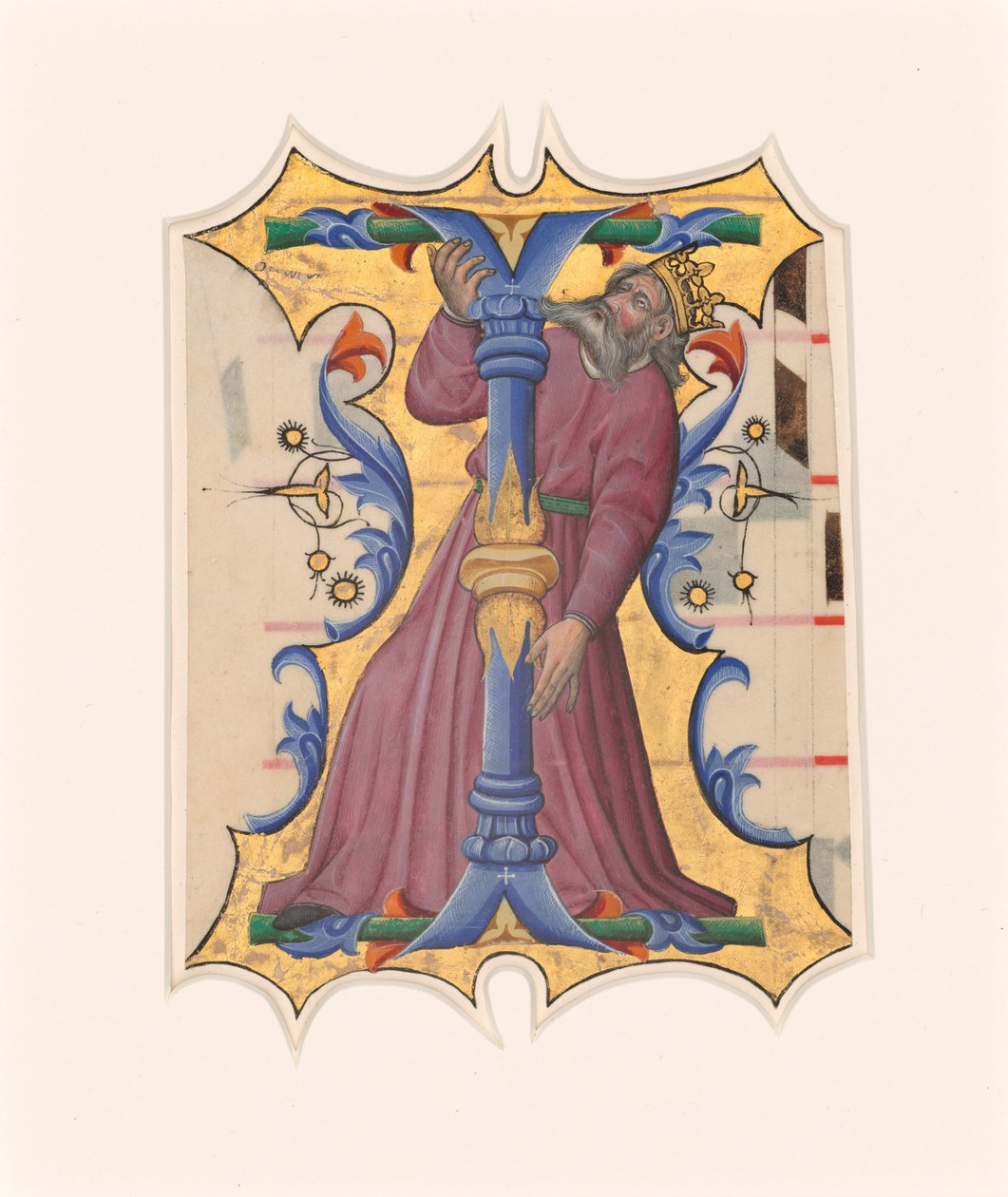 Initiale I mit David von Master of the Cypresses