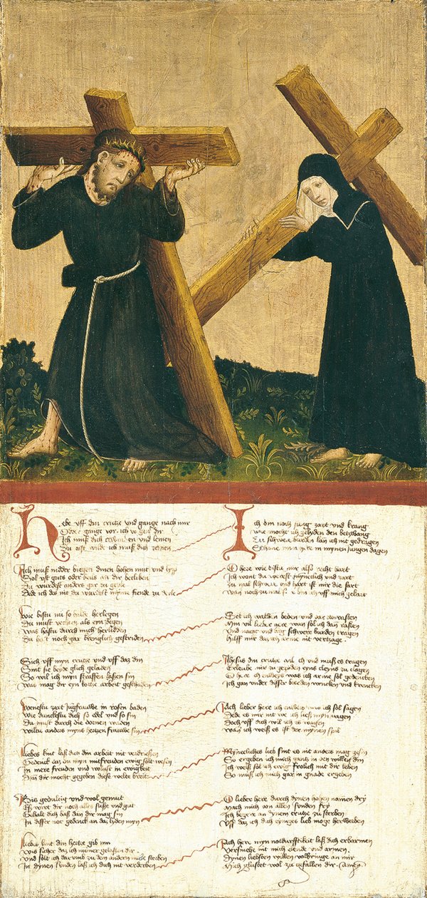 Christus trägt das Kreuz von Master of the Middle Rhine