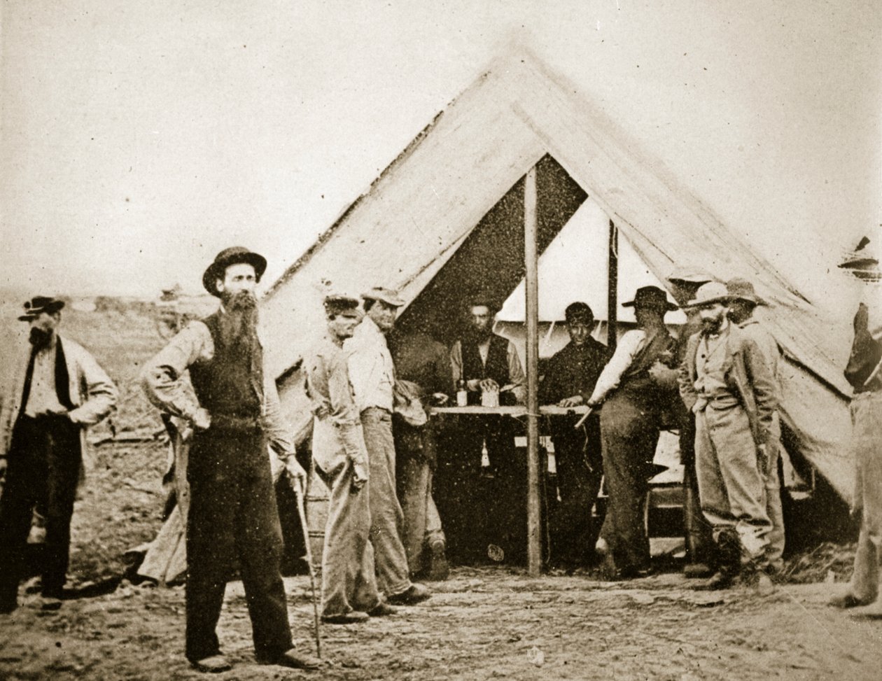 Ein Marketenderzelt (Armee-Lagerverwalter), Juni 1864 - April 1865 von Mathew B. Brady