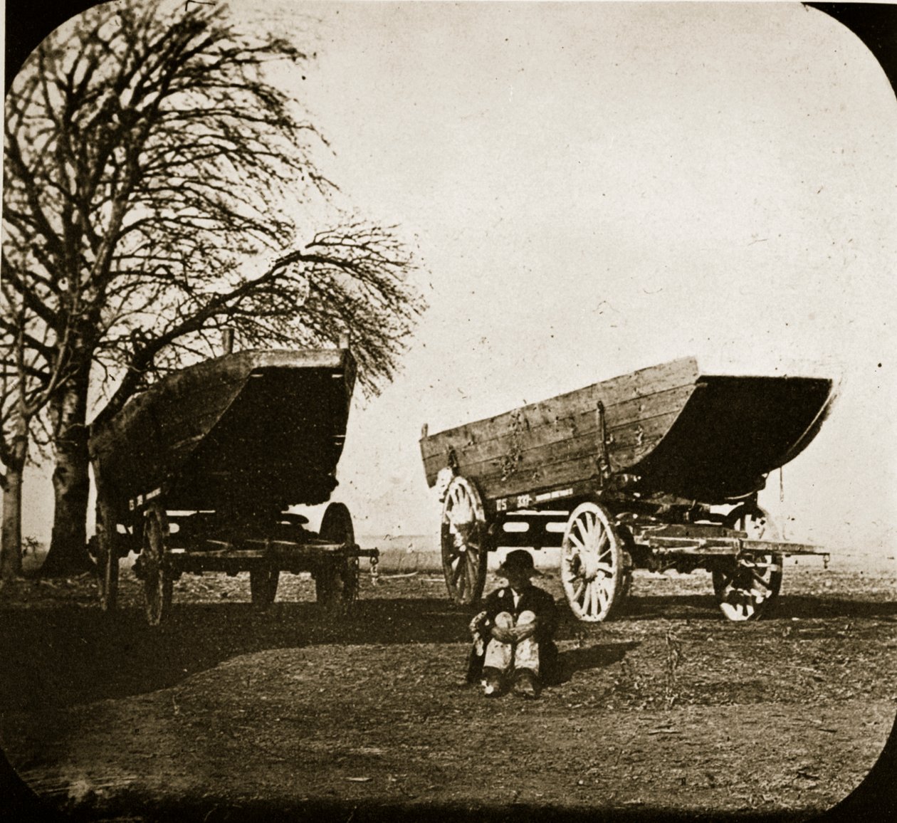 Pontonschiff auf Rädern, 1861-65 von Mathew B. Brady