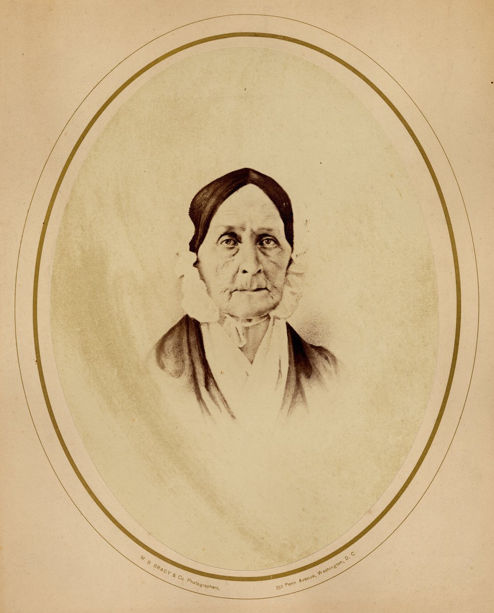 Barbara Frietchie (1766-1862), Unionistin während des Bürgerkriegs, Thema eines Gedichts von John Greenleaf Whittier (Albuminabzug) von Mathew B. Brady