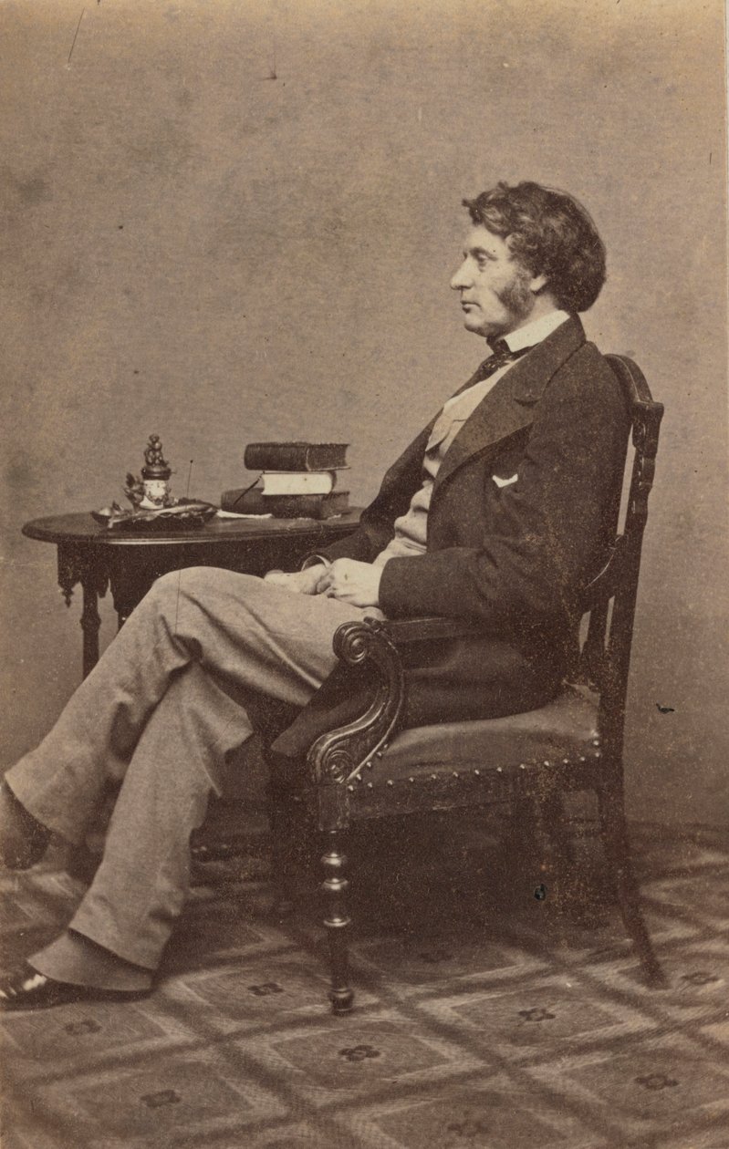 Carte-de-visite Porträt von Charles Sumner, 1860er Jahre von Mathew Brady