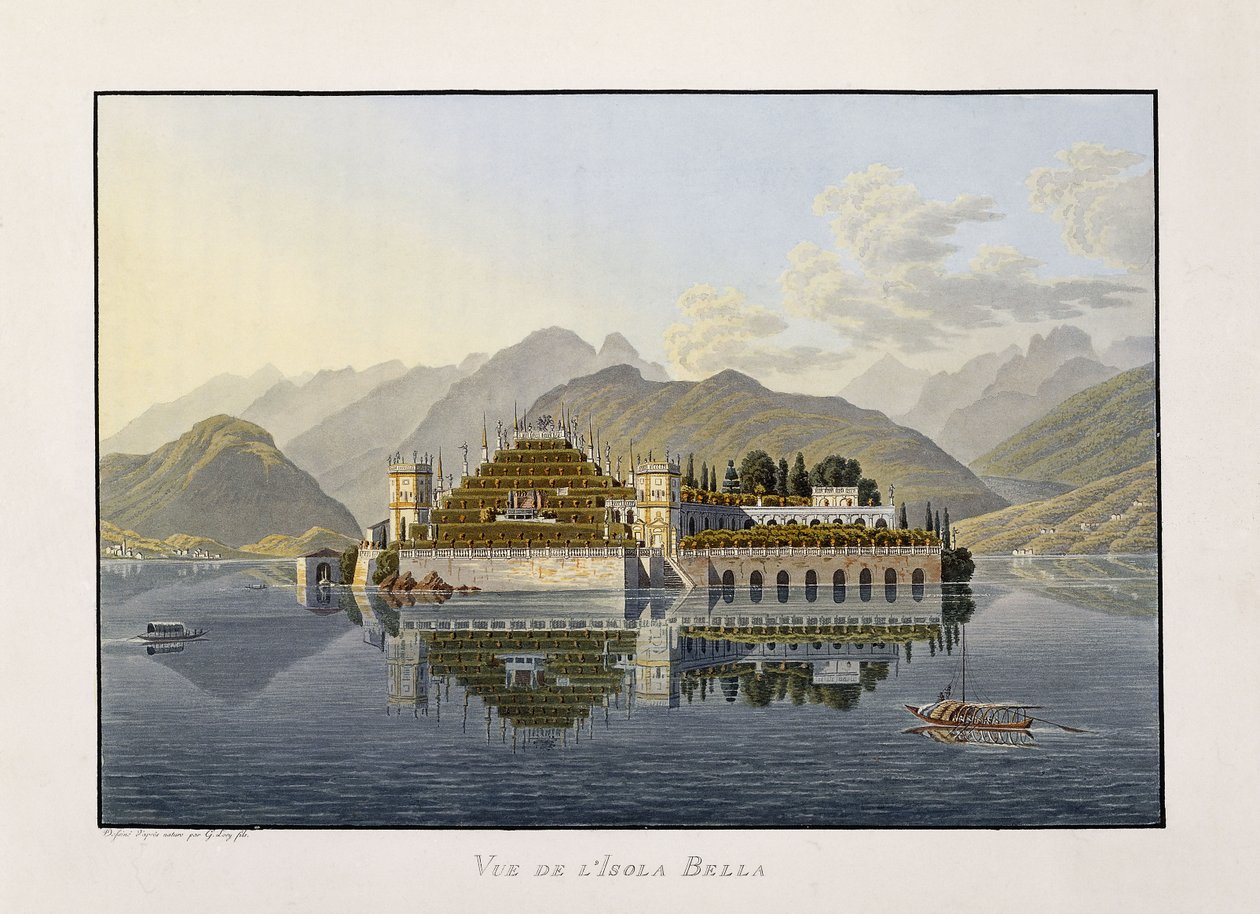 Blick auf Isola Bella, 1811-1819 von Mathias Gabriel Lory