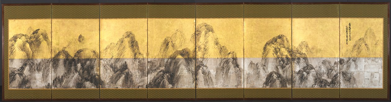 Zweiundsiebzig Gipfel gegen den blauen Himmel, 1785 von Matsumura Goshun
