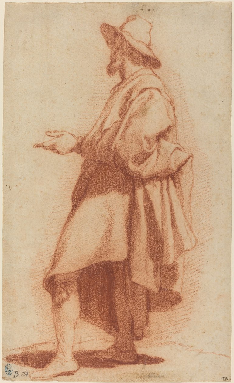 Stehender Mann mit Umhang und Hut von Matteo Rosselli