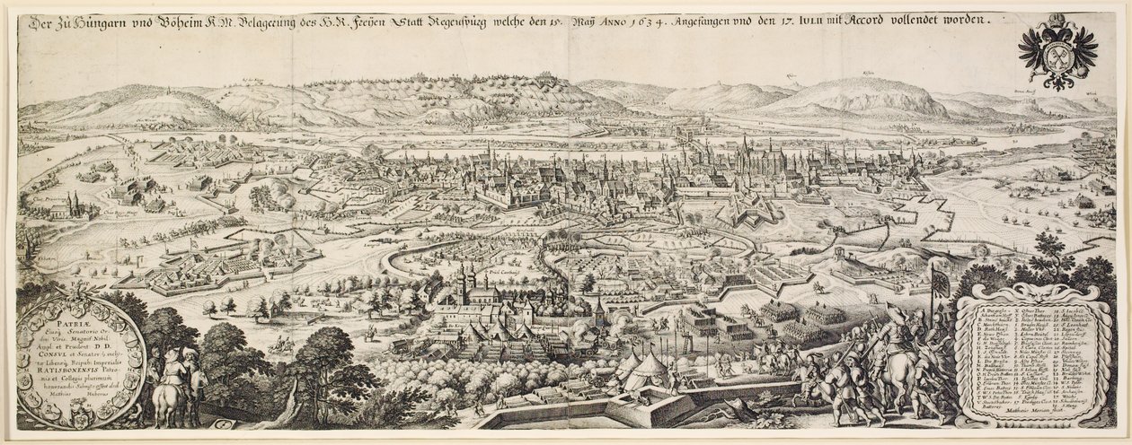 Die Belagerung von Regensburg, 1634 von Matthaus the Elder Merian