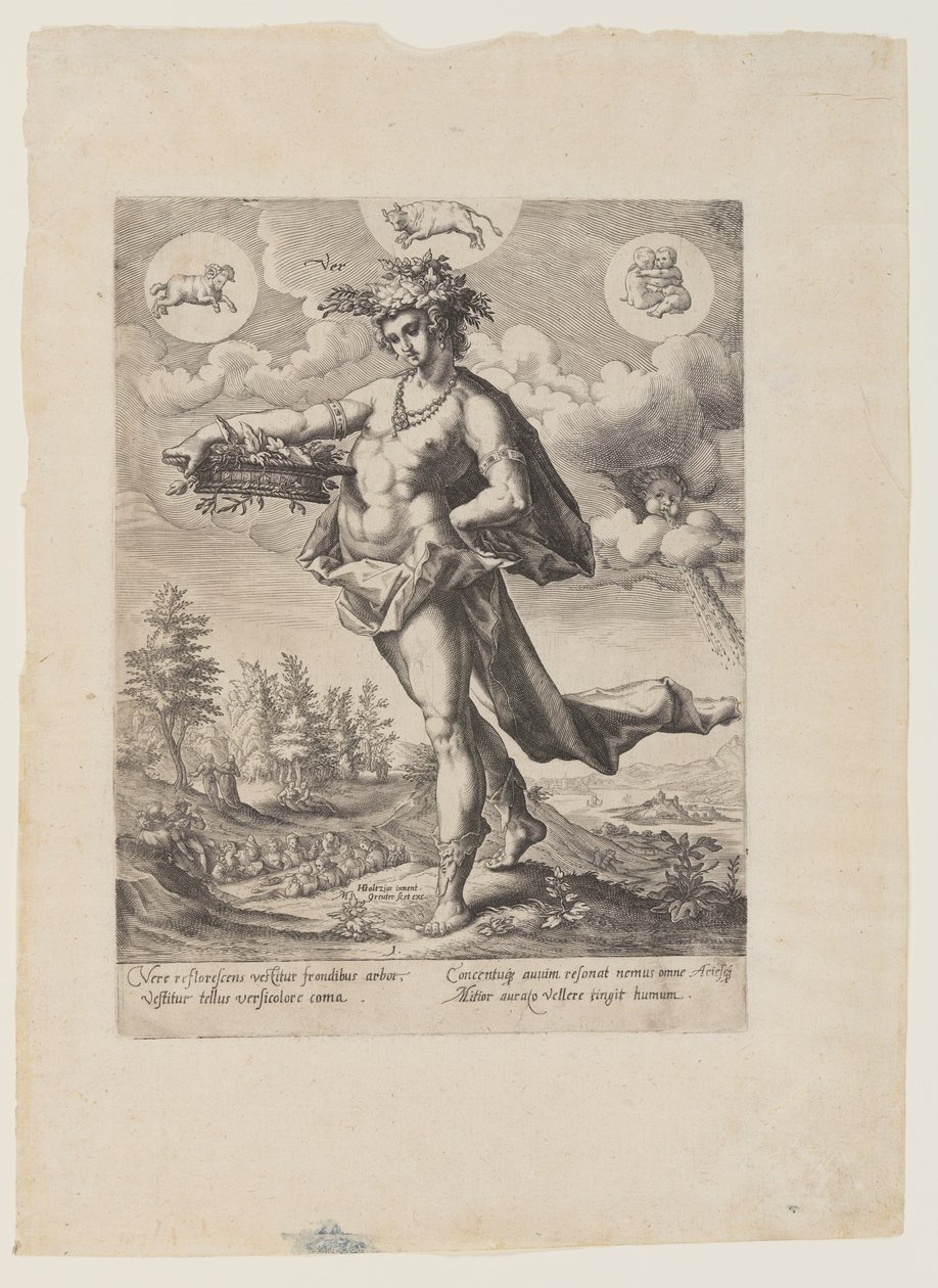 Frühling, aus Die vier Jahreszeiten von Matthaus Greuter