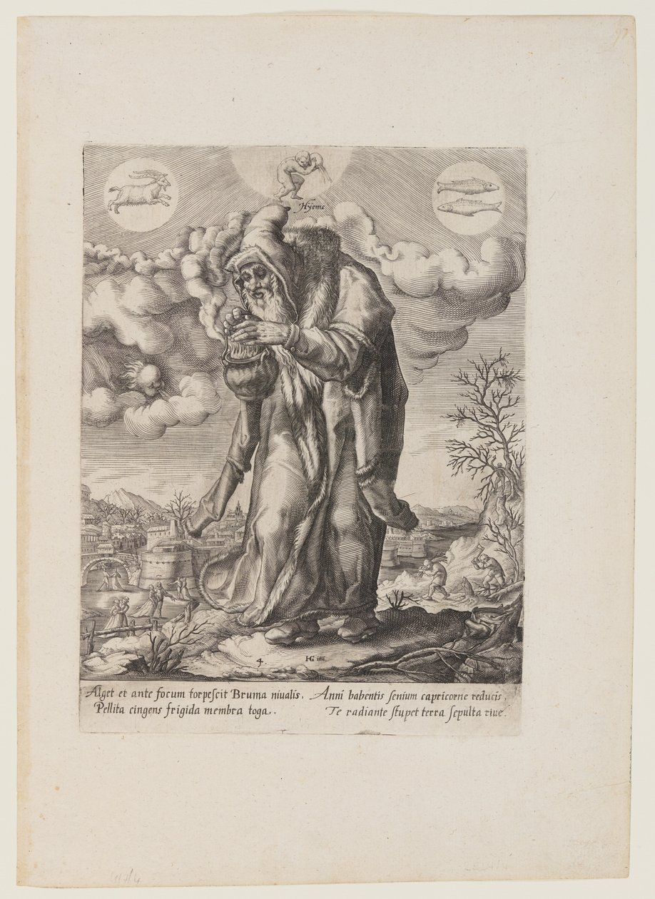 Winter, aus Die vier Jahreszeiten von Matthaus Greuter