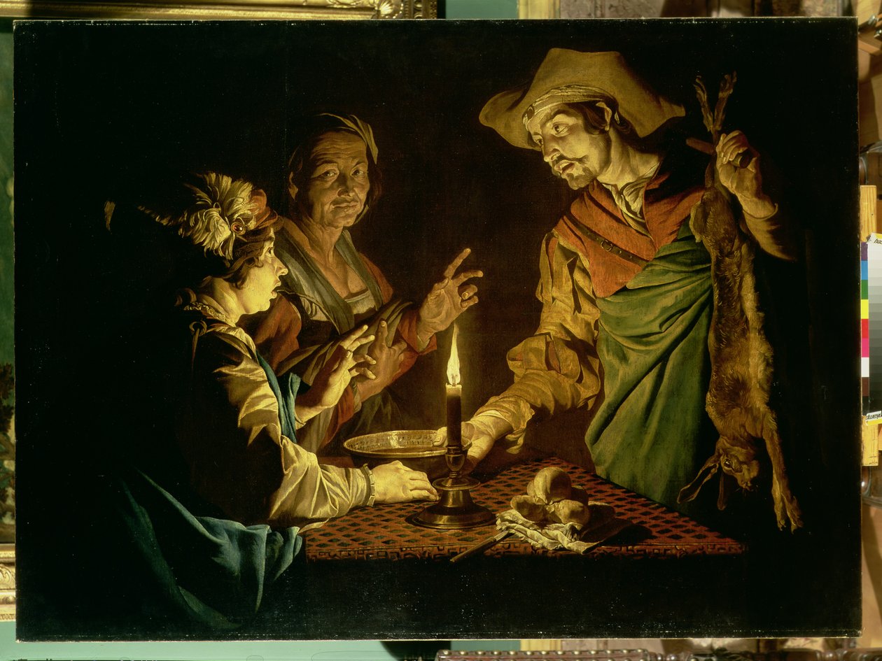 Esau und Jakob, 1640er Jahre von Matthias Stomer