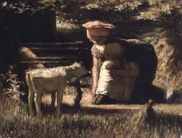 Bekanntschaft machen (Das kleine Zicklein) von Matthijs Maris