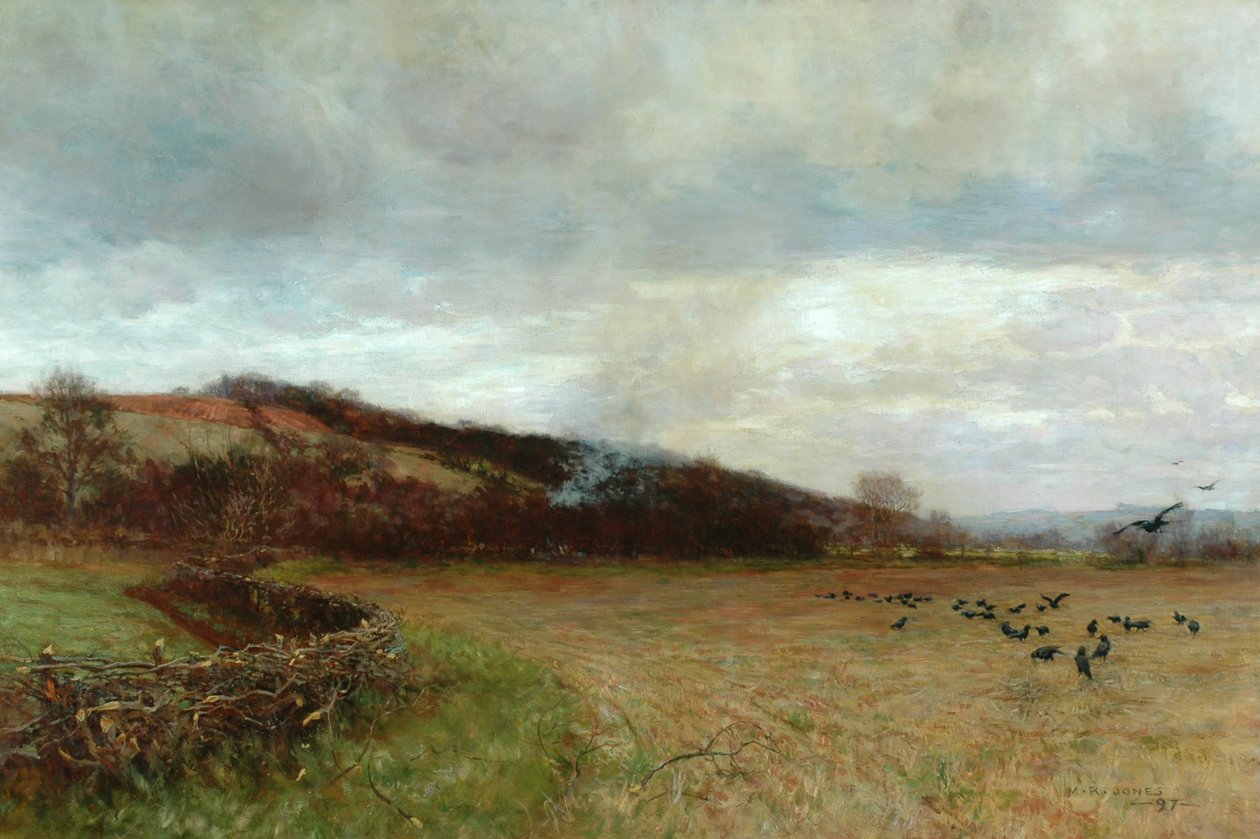 Landschaft mit Vögeln, 1897 von Maud Raphael Jones